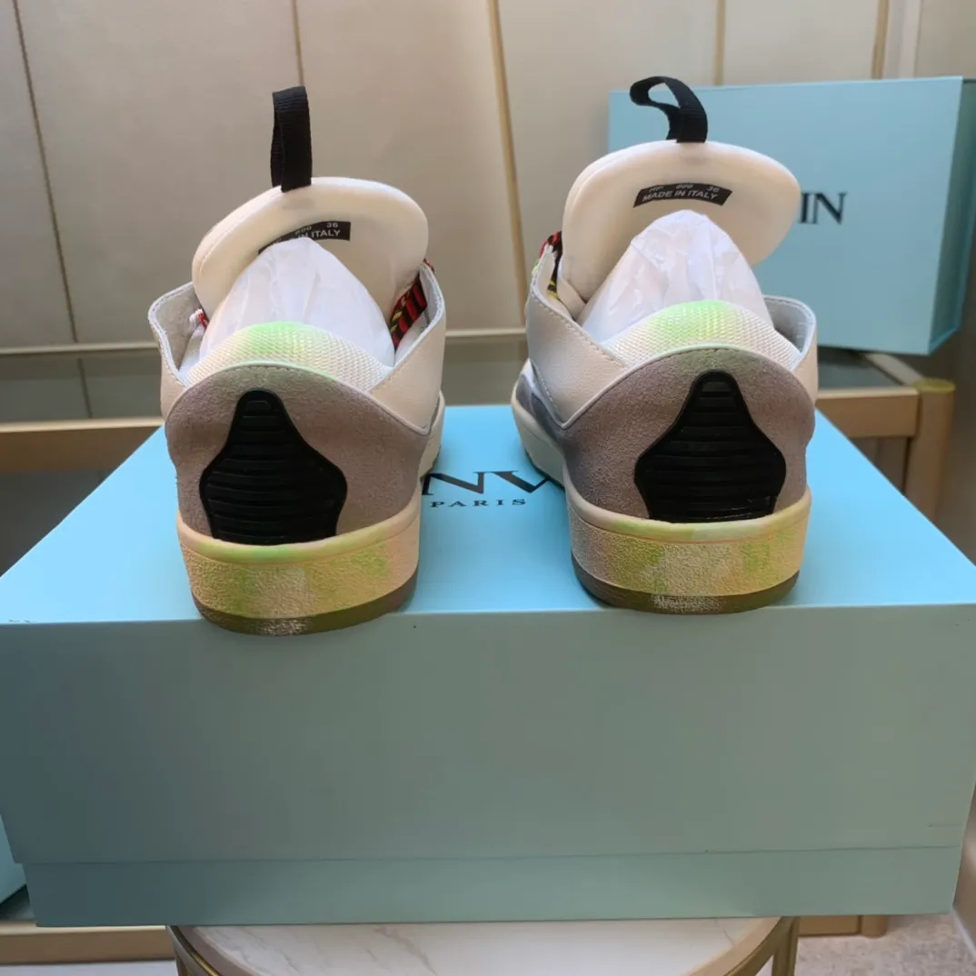 💰600. Lanvin LANVIN. 22 colors: nubuck fabric, breathable mesh, cowhide feet! Same style for men and women: sizes 35-46! High and low versions!
